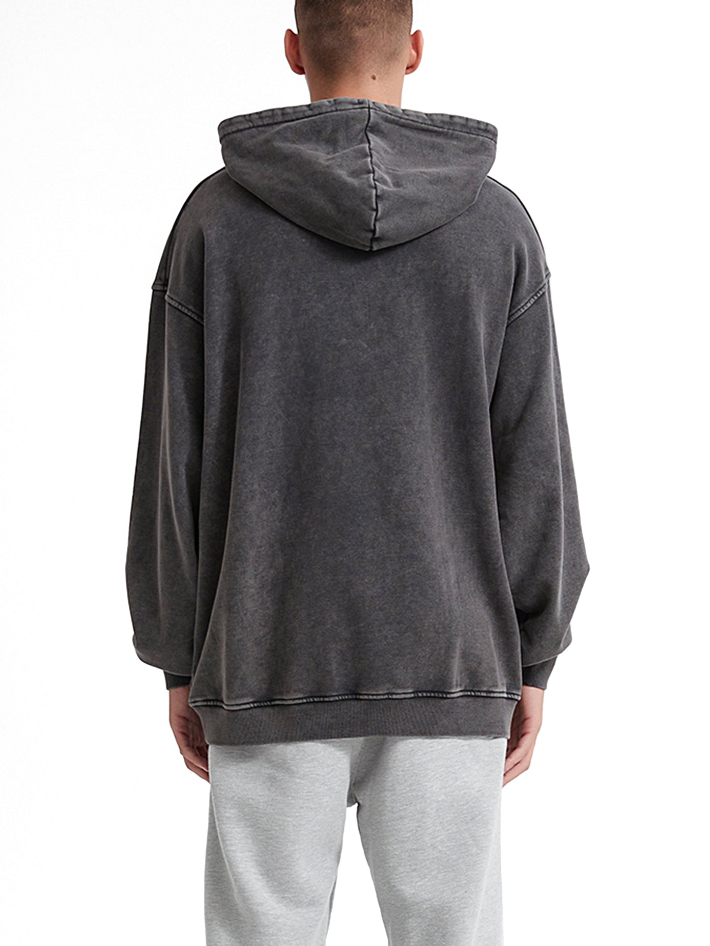 Washed Oversized Hooded Long Sleeve – Von Mitch (Unisex)