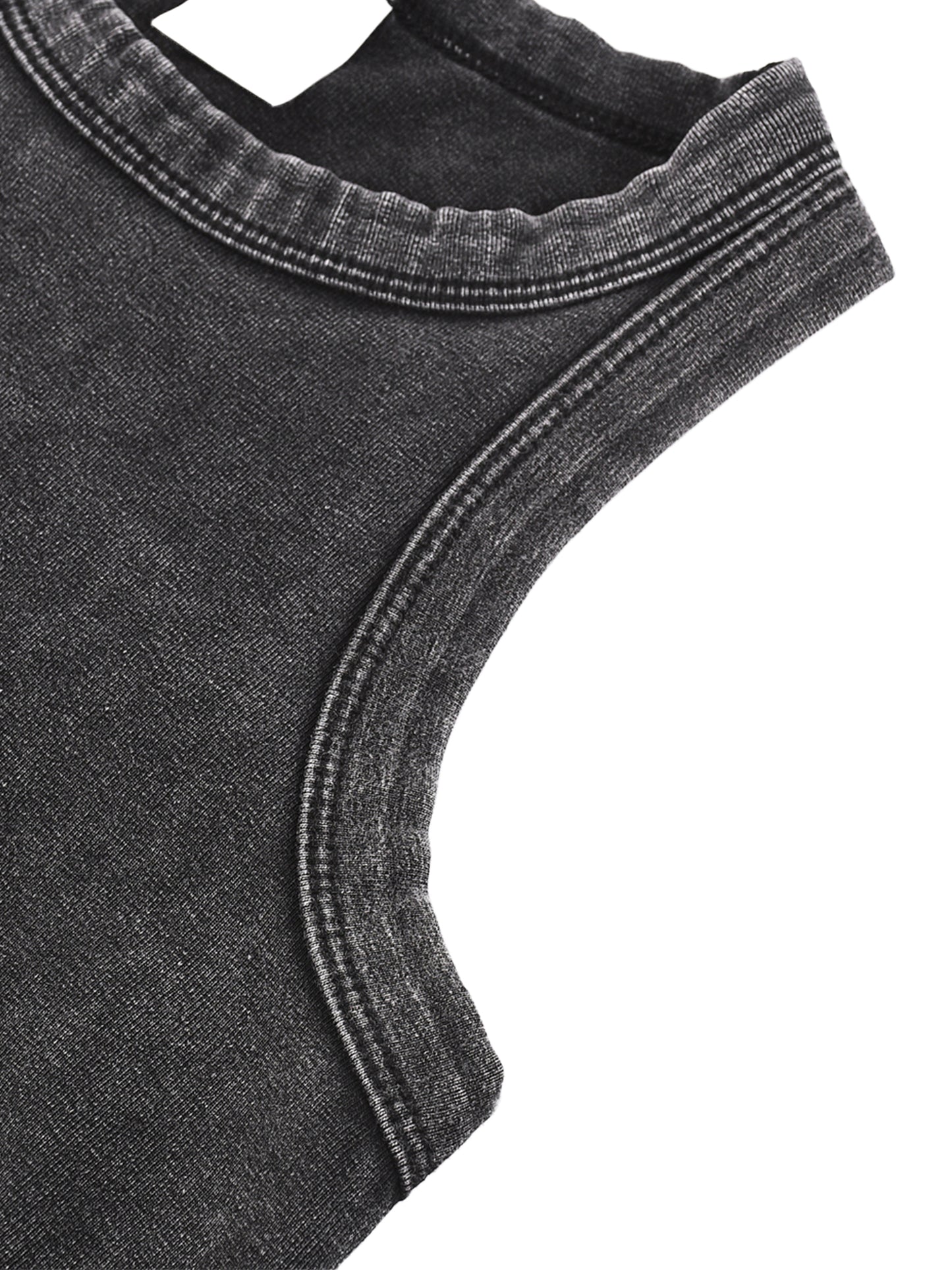 White Snow Washed Crop Tank – Von Mitch (Women’s)