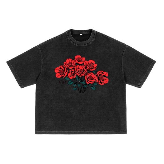 The Rose Waffle-Texture Washed Boxy T-Shirt by Von Mitch (Unisex)