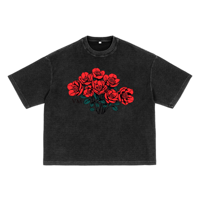 The Rose Waffle-Texture Washed Boxy T-Shirt by Von Mitch (Unisex)