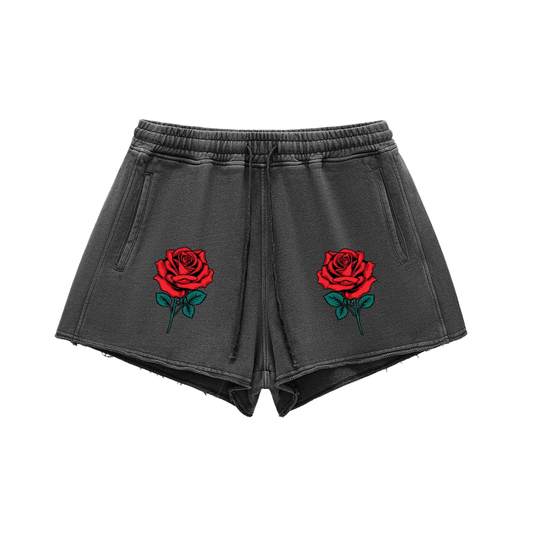 Snow Washed Raw Edge Drawstring Shorts - Von Mitch (Women's)