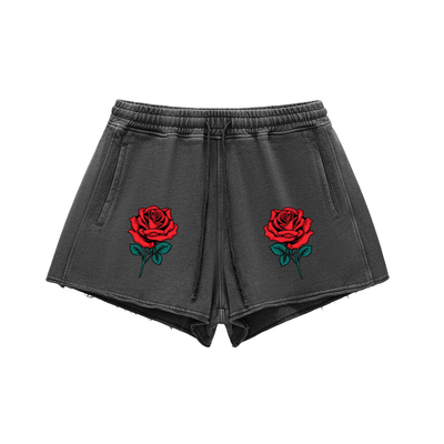 Snow Washed Raw Edge Drawstring Shorts - Von Mitch (Women's)