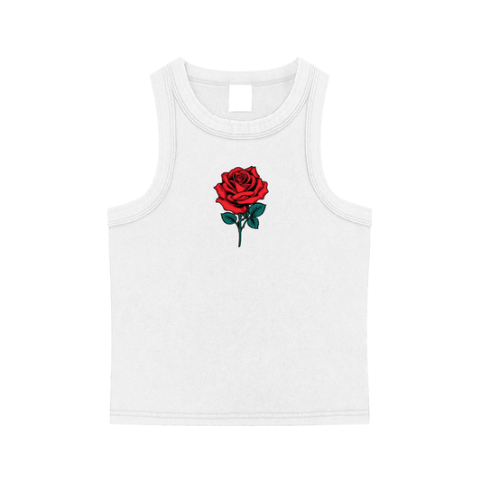 White Snow Washed Crop Tank – Von Mitch (Women’s)