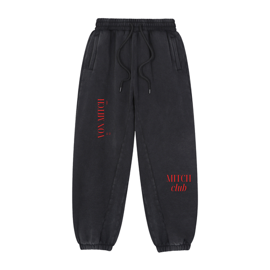 The Washed Black Cotton Blend Drawstring Pants – Von Mitch (Mens)