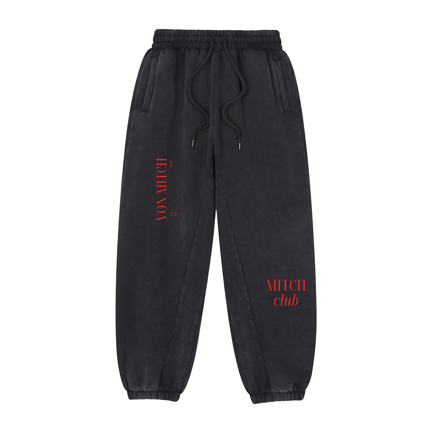 The Washed Black Cotton Blend Drawstring Pants – Von Mitch (Mens)