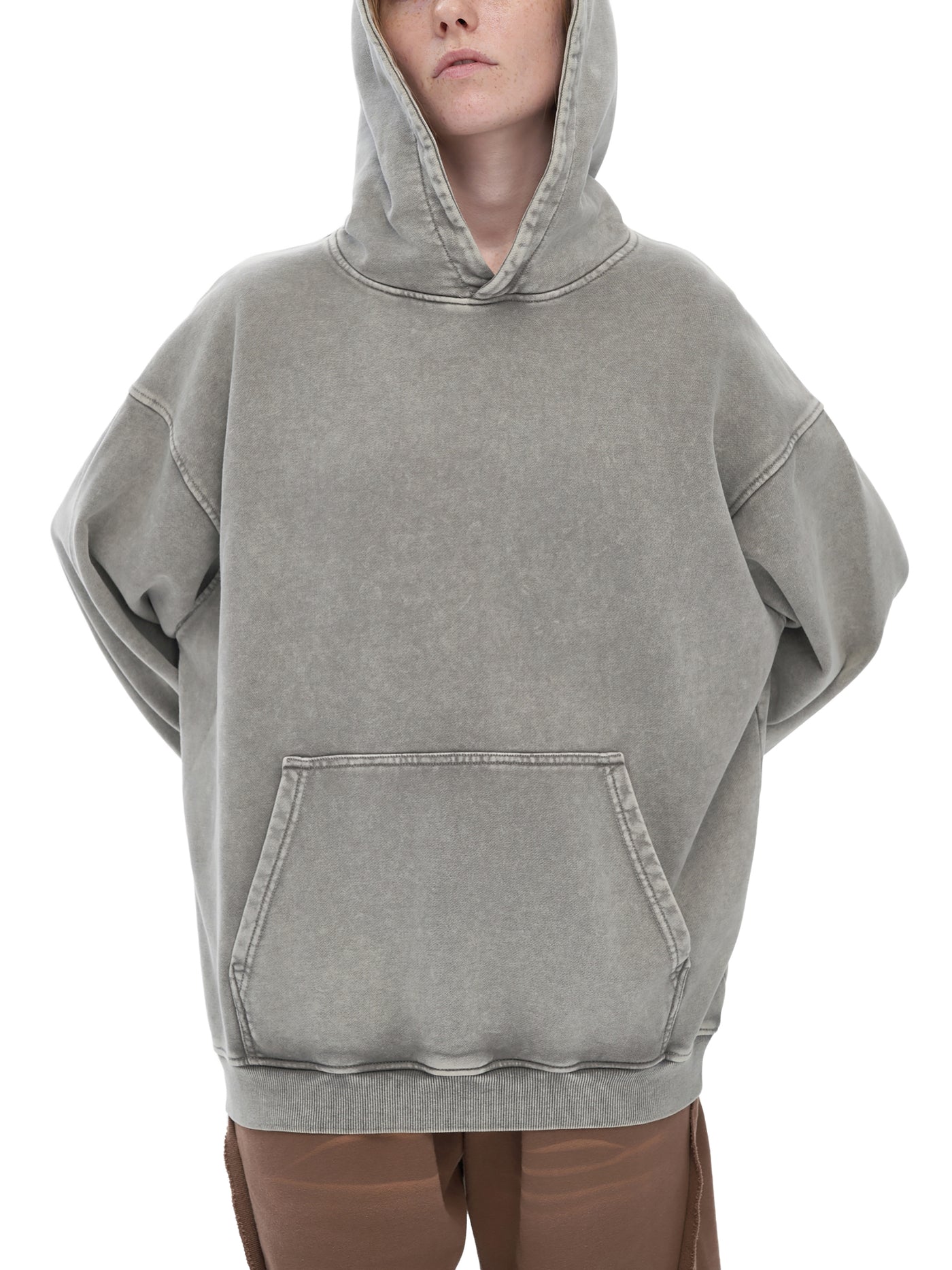 Washed Oversized Hooded Long Sleeve – Von Mitch (Unisex)