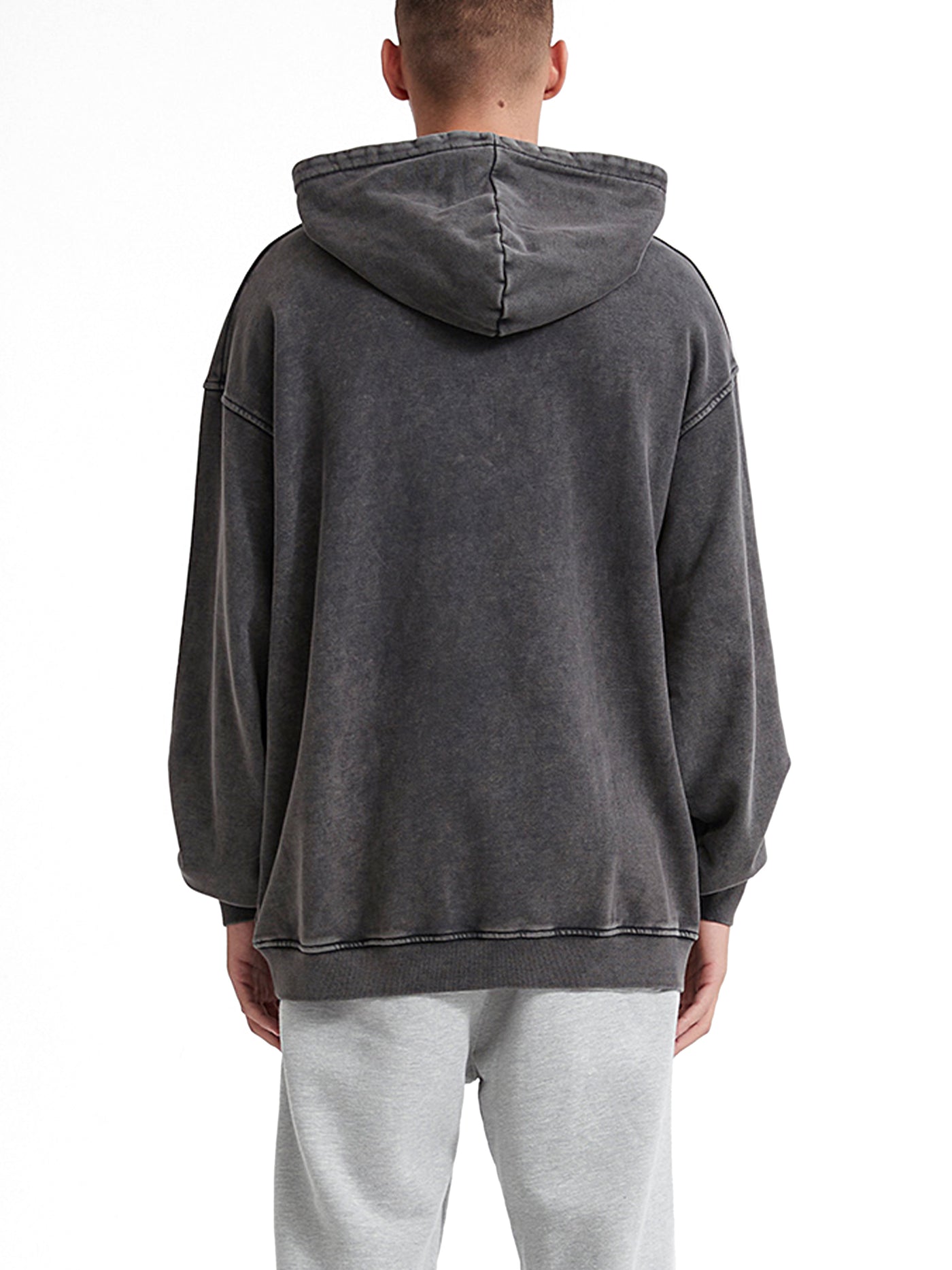 Washed Oversized Hooded Long Sleeve – Von Mitch (Unisex)