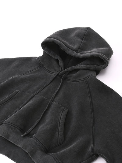 Pink Snow Washed Cropped Hoodie – Von Mitch (Women’s)