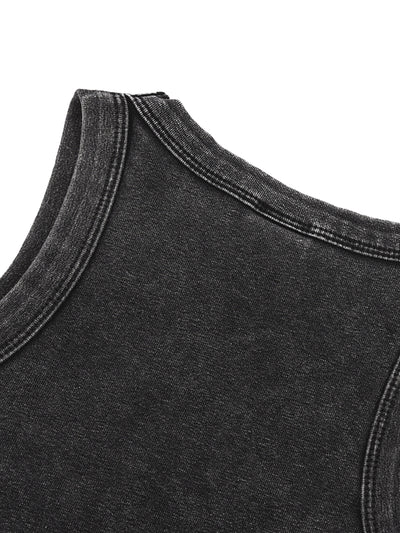 White Snow Washed Crop Tank – Von Mitch (Women’s)