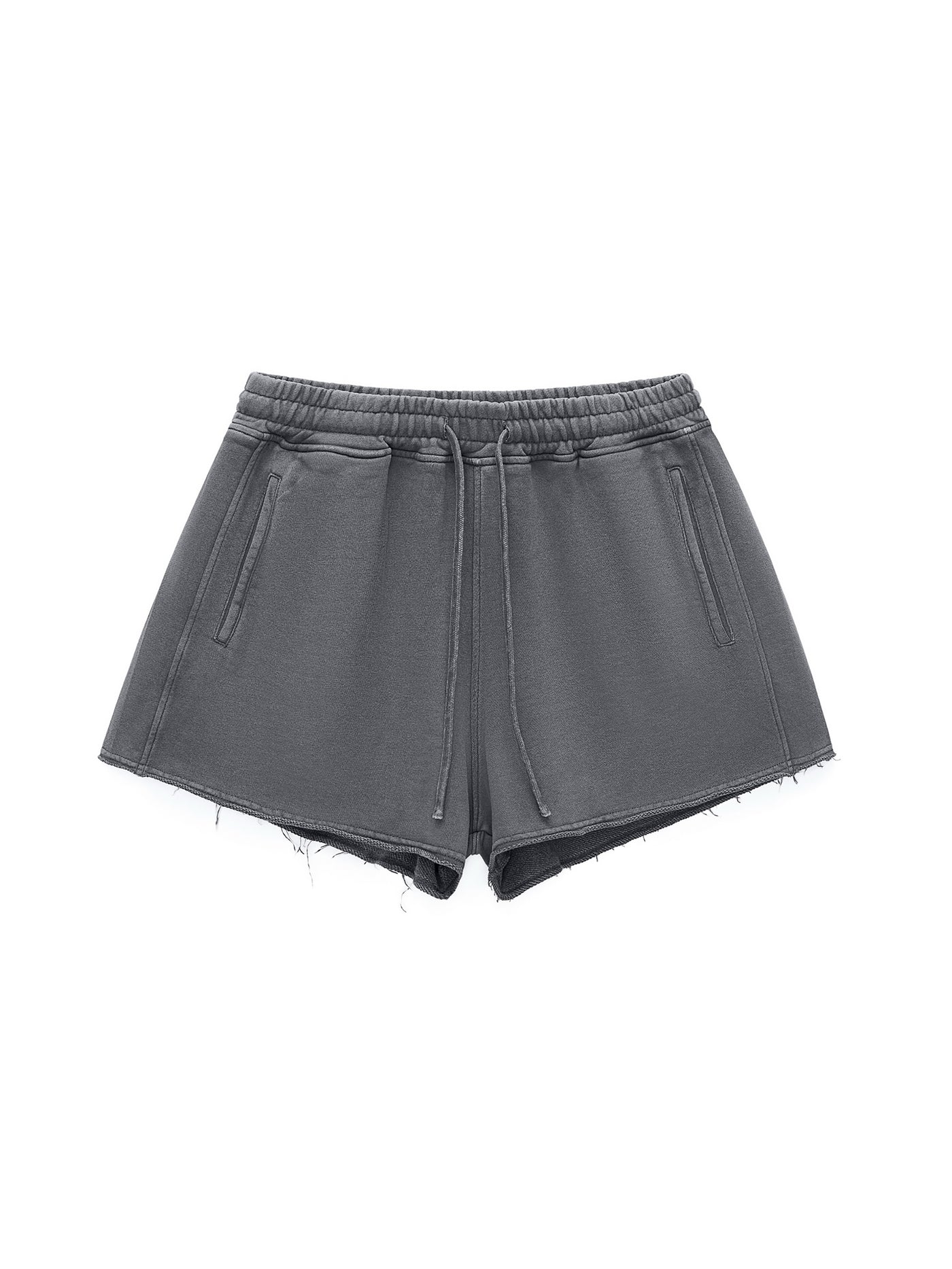 Snow Washed Raw Edge Drawstring Shorts - Von Mitch (Women's)