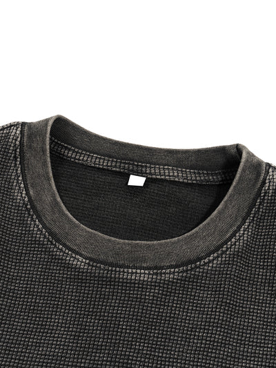 The Rose Waffle-Texture Washed Boxy T-Shirt by Von Mitch (Unisex)