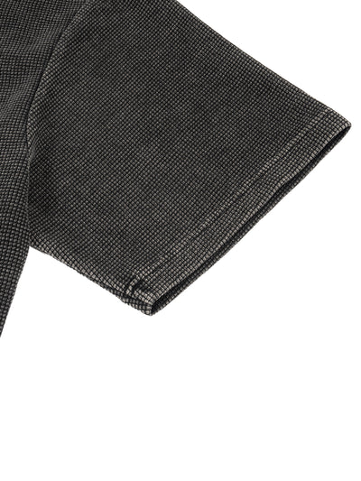 The Waffle-Texture Washed Boxy T-Shirt by Von Mitch (Unisex)