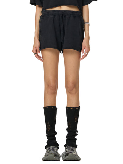 Snow Washed Raw Edge Drawstring Shorts - Von Mitch (Women's)